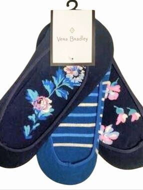 Vera Bradley 3-PK Floral& Stripe Sock Liners